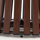 Mesa para Jardim Retro 6 Lugares Redonda 1,5x1,5mx74cm Alumínio com Tampo de Vidro Marrom Naterial