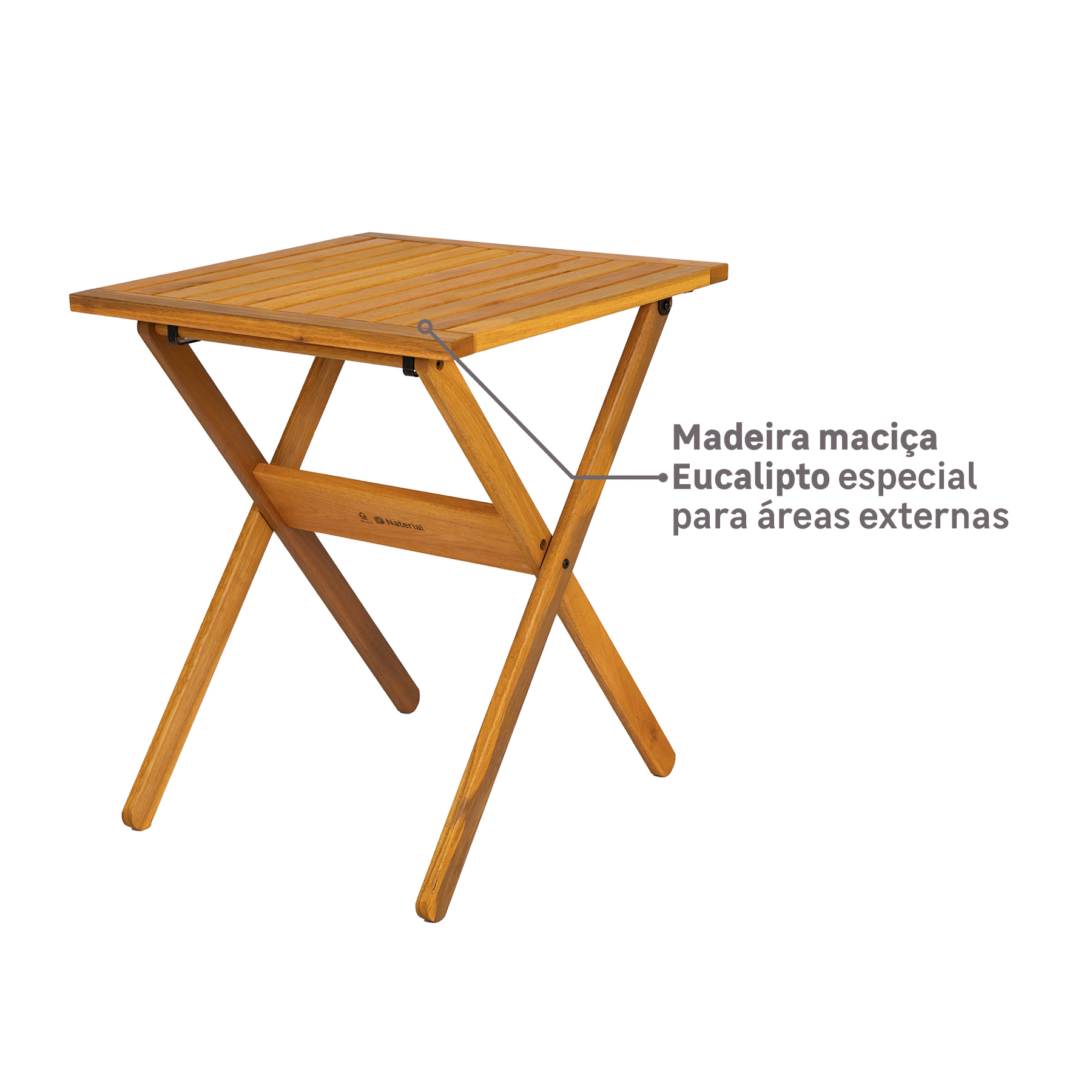 Conjunto para Jardim Mesa com 2 Cadeiras Solarium Naterial