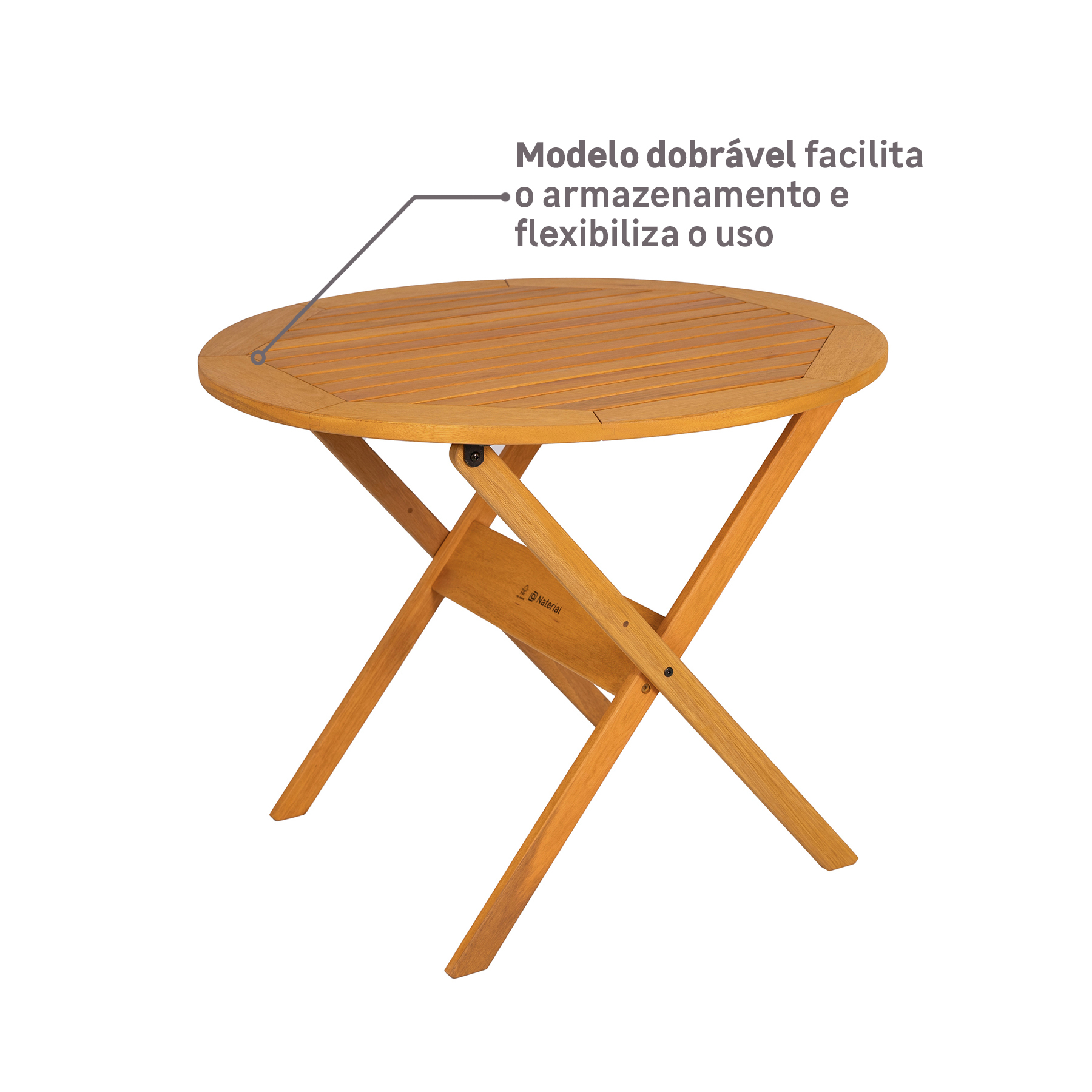 Mesa para Jardim Dobrável Solarium Naterial