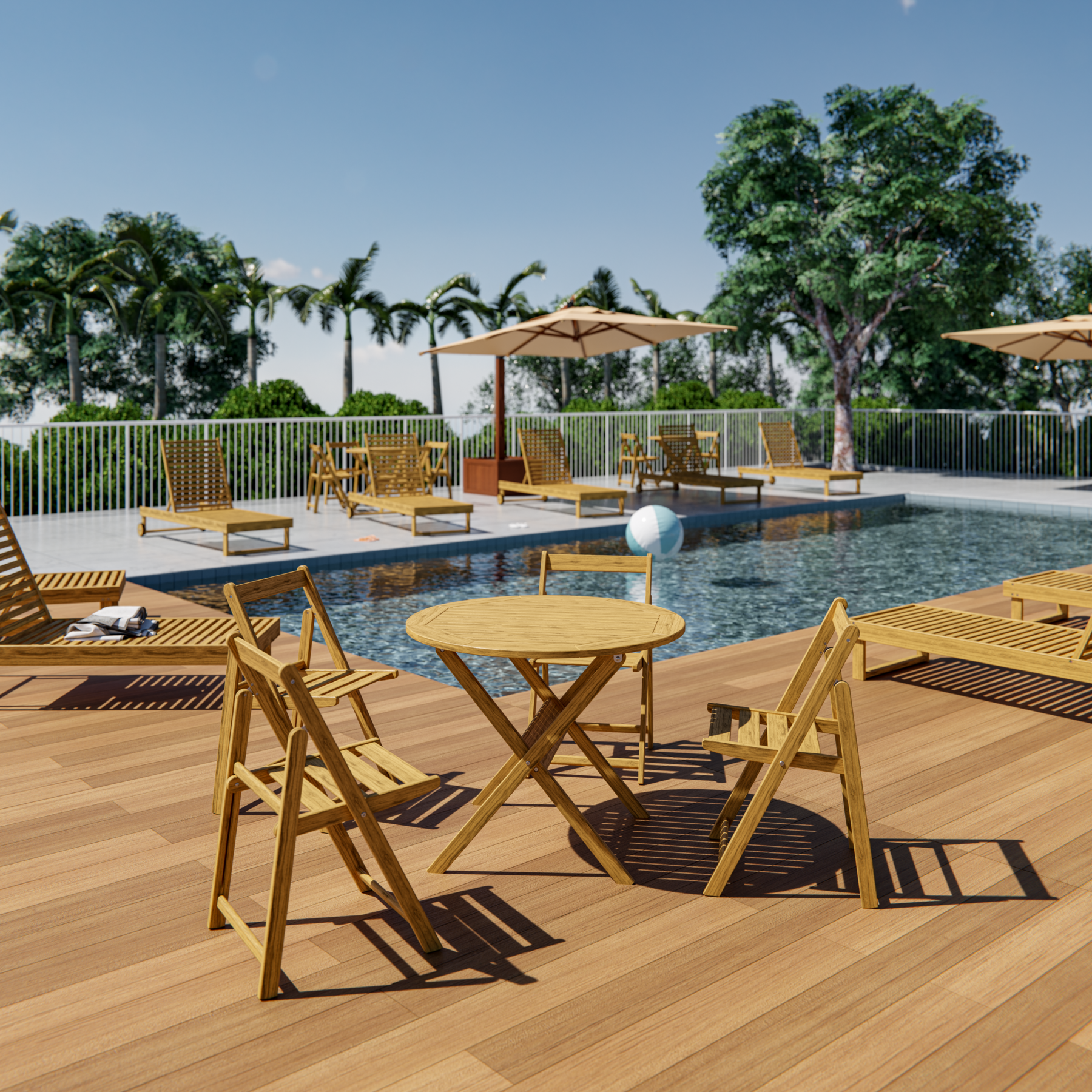 Mesa para Jardim Dobrável Solarium Naterial