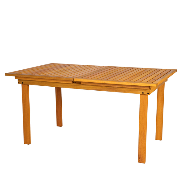 Mesa para Jardim Extensível Solarium 6 Lugares Retangular 76x90x151/197cm Eucalipto Amarelo Naterial