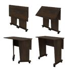 Mesa Para Notebook Com Rodízios Me4117 Rústico