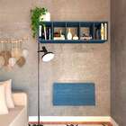 Mesa Para Notebook Dobrável Blaine Com Nicho Azul