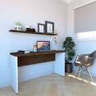 Mesa Para Notebook Natus Branca E Ameixa 180 Cm