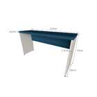 Mesa Para Notebook Natus Branca E Azul 120 Cm