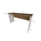 Mesa Para Notebook Natus Branca E Carvalho 120 Cm