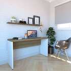 Mesa Para Notebook Natus Branca E Carvalho 180 Cm