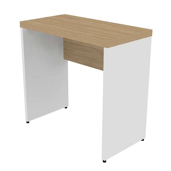 Mesa Para Notebook Natus Branca E Carvalho 80 Cm