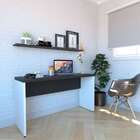 Mesa Para Notebook Natus Branca E Preta 140 Cm