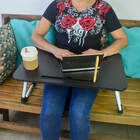 Mesa Para Notebook Portátil Dobrável Cama Porta Tablet Preto