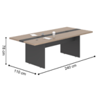 Mesa Para Reunião 2,40 Cort Nogueira