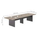 Mesa Para Reunião 2,40 Cort Nogueira Preto