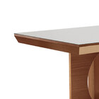 Mesa Para Sala De Jantar 04 Lugares Com Tampo De Vidro Frisa