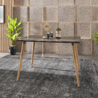 Mesa Para Sala De Jantar 04 Lugares Com Tampo De Vidro Veneza