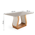 Mesa Para Sala De Jantar 1,20m Veneto Viero