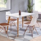 Mesa Para Sala De Jantar 120cm 4 Lugares Tampo Em Vidro Venez