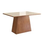 Mesa Para Sala De Jantar 120cmx90cm Com Vidro Lapidado  Canel