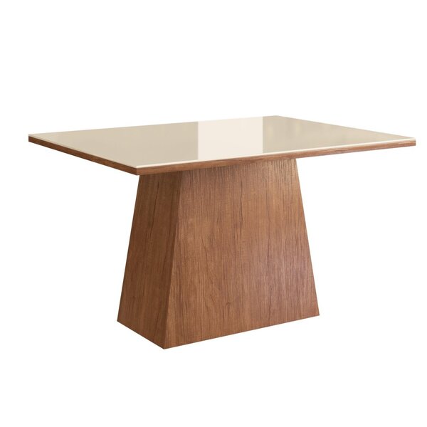 Mesa Para Sala De Jantar 120cmx90cm Com Vidro Lapidado  Canel