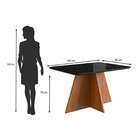 Mesa Para Sala De Jantar 120x90cm Com Vidro Lapidado Canela/p