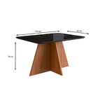 Mesa Para Sala De Jantar 120x90cm Com Vidro Lapidado Canela/p