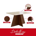Mesa Para Sala De Jantar 120x90cm Com Vidro Lapidado Tabaco/o