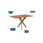 Mesa Para Sala De Jantar 130cm Sem Vidro Cacau Cinamomo