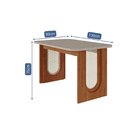 Mesa Para Sala De Jantar 130cm Valentina Cinamomo/off White