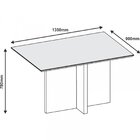 Mesa Para Sala De Jantar 135cm 4 Lugares Tampo De Vidro Valên