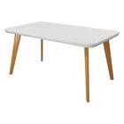 Mesa Para Sala De Jantar 137x90cm Tampo Vidro/mdf Rafaela Ave