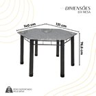 Mesa Para Sala De Jantar 140x121cm Base 06 Granito Ocre / Pra