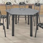 Mesa Para Sala De Jantar 140x121cm Base 06 Granito Ocre / Pra