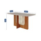 Mesa Para Sala De Jantar 160cm Louise Cinamomo/off White