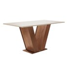 Mesa Para Sala De Jantar 160cm Tampo Em Mdf Espanha Espresso