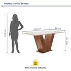 Mesa Para Sala De Jantar 160cm Tampo Em Mdf Espanha Espresso