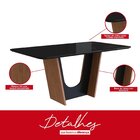 Mesa Para Sala De Jantar 160x90cm Com Vidro Lapidado Canela/p