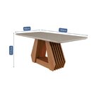 Mesa Para Sala De Jantar 180cm Agata Cinamomo/off White