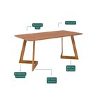 Mesa Para Sala De Jantar 180cm Sem Vidro Caju Cinamomo