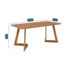 Mesa Para Sala De Jantar 180cm Sem Vidro Caju Cinamomo