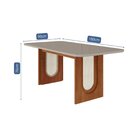 Mesa Para Sala De Jantar 180cm Valentina Cinamomo/off White