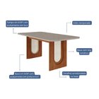 Mesa Para Sala De Jantar 180cm Valentina Cinamomo/off White