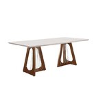 Mesa Para Sala De Jantar 180x90cm Tampo Vidro/mdf Cítara Yesc