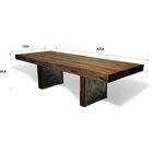 Mesa Para Sala De Jantar 245x110cm Tampo Madeira Maciça Aviat