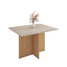 Mesa Para Sala De Jantar 4 Lugares 120cm Tampo Em Vidro Paris