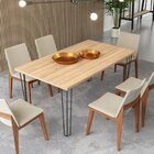 Mesa Para Sala De Jantar 4 Lugares Retangular Estilo Industri