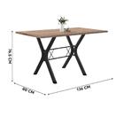 Mesa Para Sala De Jantar 6 Cadeiras Preto Aiden Shop Jm