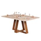 Mesa Para Sala De Jantar 6 Lugares 170 Cm Tampo Mdf Freijó Qu