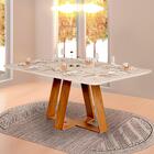 Mesa Para Sala De Jantar 6 Lugares 170 Cm Tampo Mdf Freijó Qu