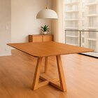 Mesa Para Sala De Jantar 90cm Sofisticada Com Tampo Laminado