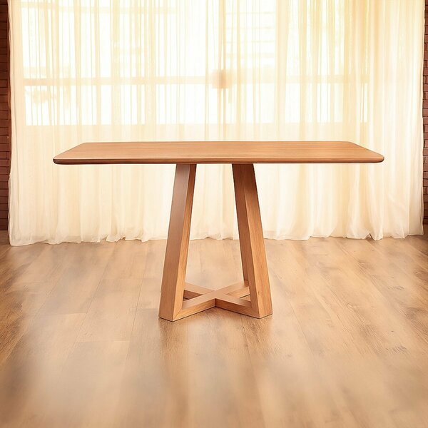 Mesa Para Sala De Jantar 90cm Sofisticada Com Tampo Laminado