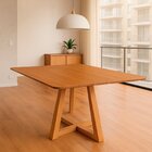 Mesa Para Sala De Jantar 90cm Sofisticada Com Tampo Laminado